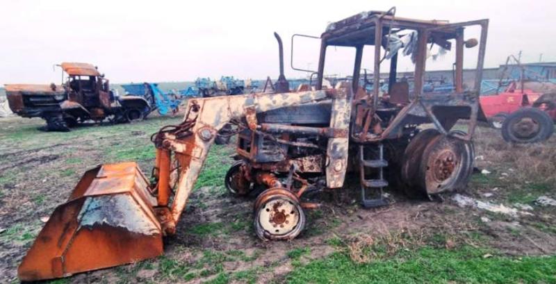 У фермера з Одещини згоріло 4 трактори