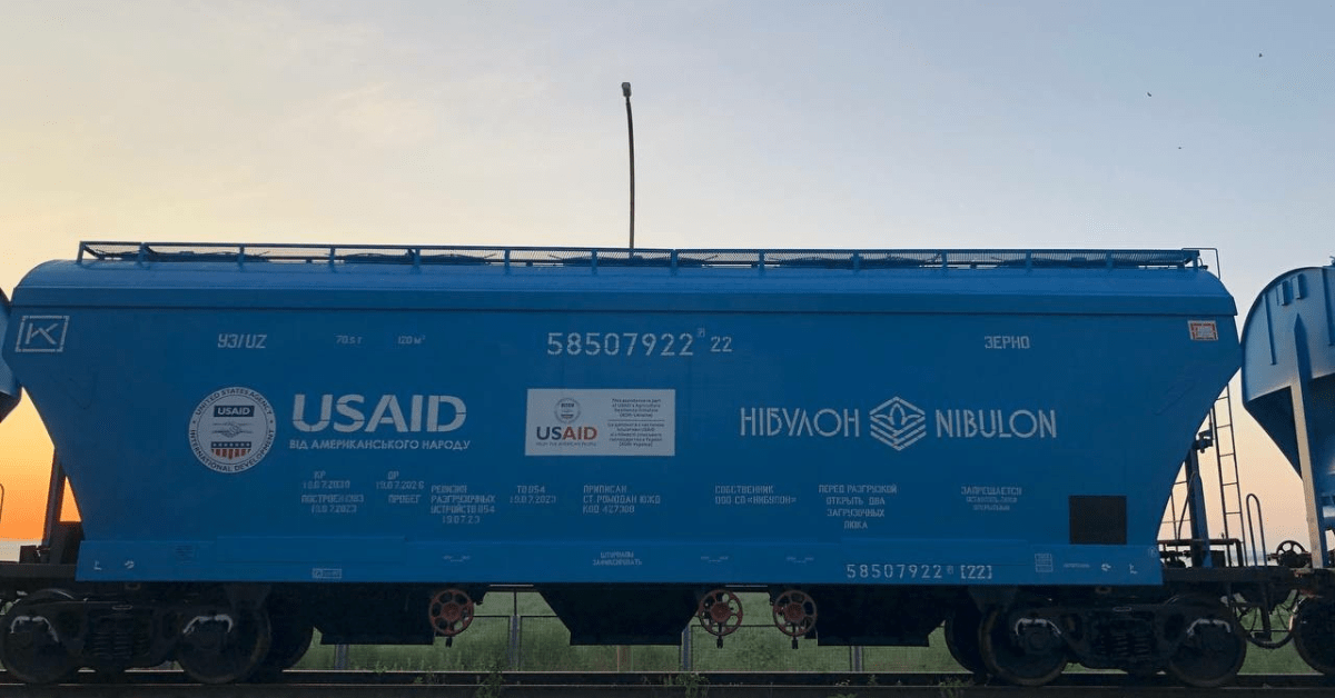 «Нібулон» перевіз майже 30 тис. т зерна вагонами від USAID