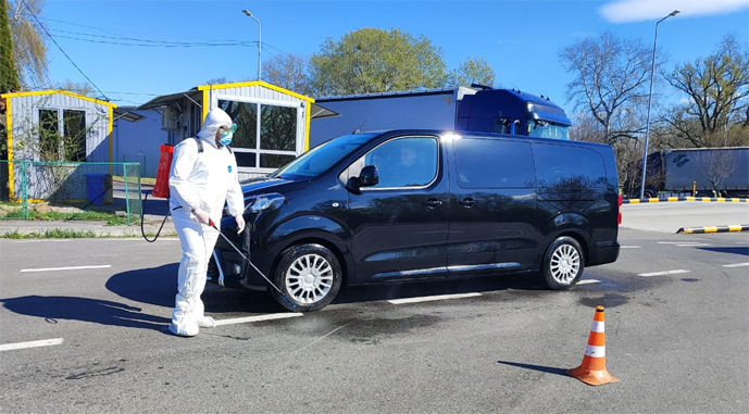 Disinfection of over 1,200 vehicles conducted at the border in Odesa region